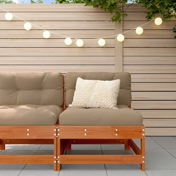 Sofa de jardin milieu Pin massif Brun Ciré 62 x 62 x 70,5 cm