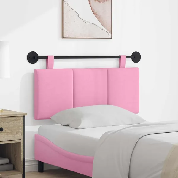 Tête de lit suspendue Rose Tissu