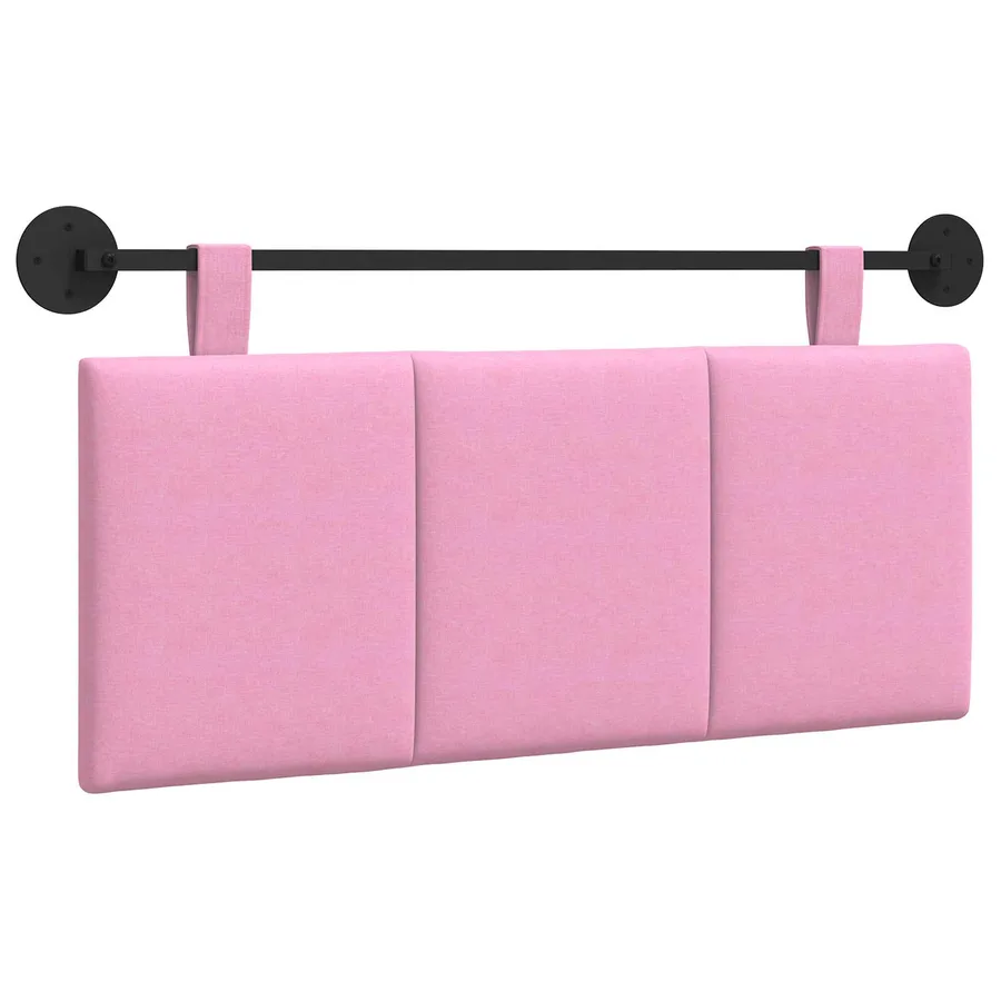 Tête de lit suspendue Rose Tissu - 2