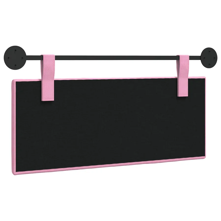 Tête de lit suspendue Rose Tissu - 7