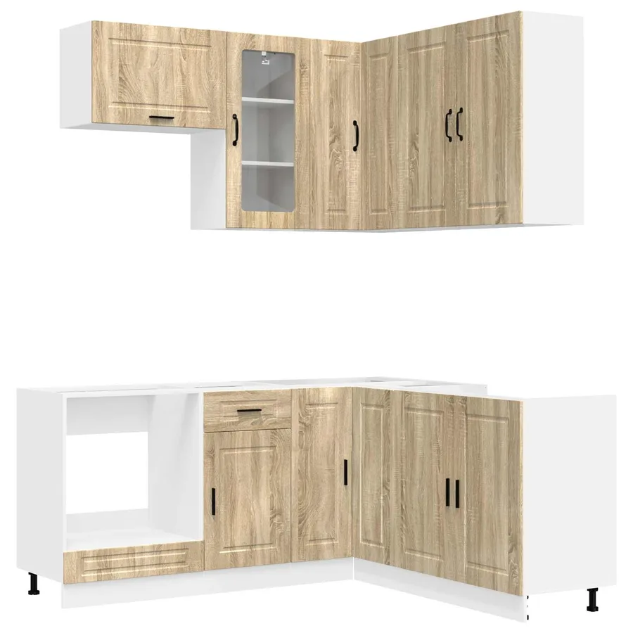 Unité de cuisine PORTO 8 pcs Chêne Sonoma Bois d'ingénierie - 2