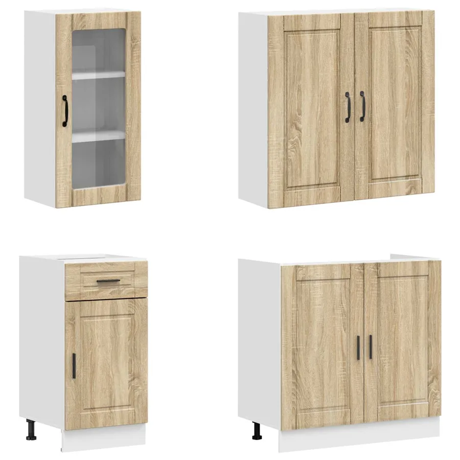 Unité de cuisine PORTO 8 pcs Chêne Sonoma Bois d'ingénierie - 3