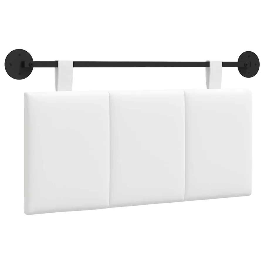 Tête de lit suspendue Blanc Tissu - 2