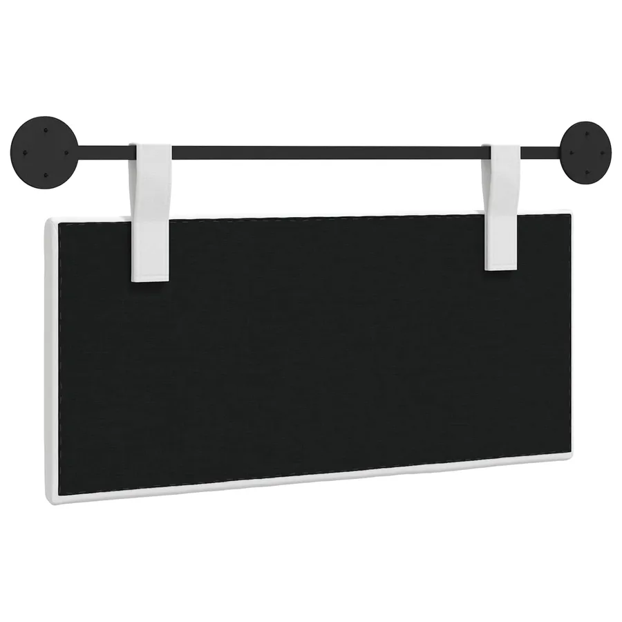 Tête de lit suspendue Blanc Tissu - 7
