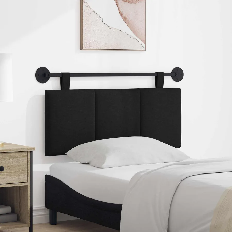 Tête de lit suspendue Noir tissu