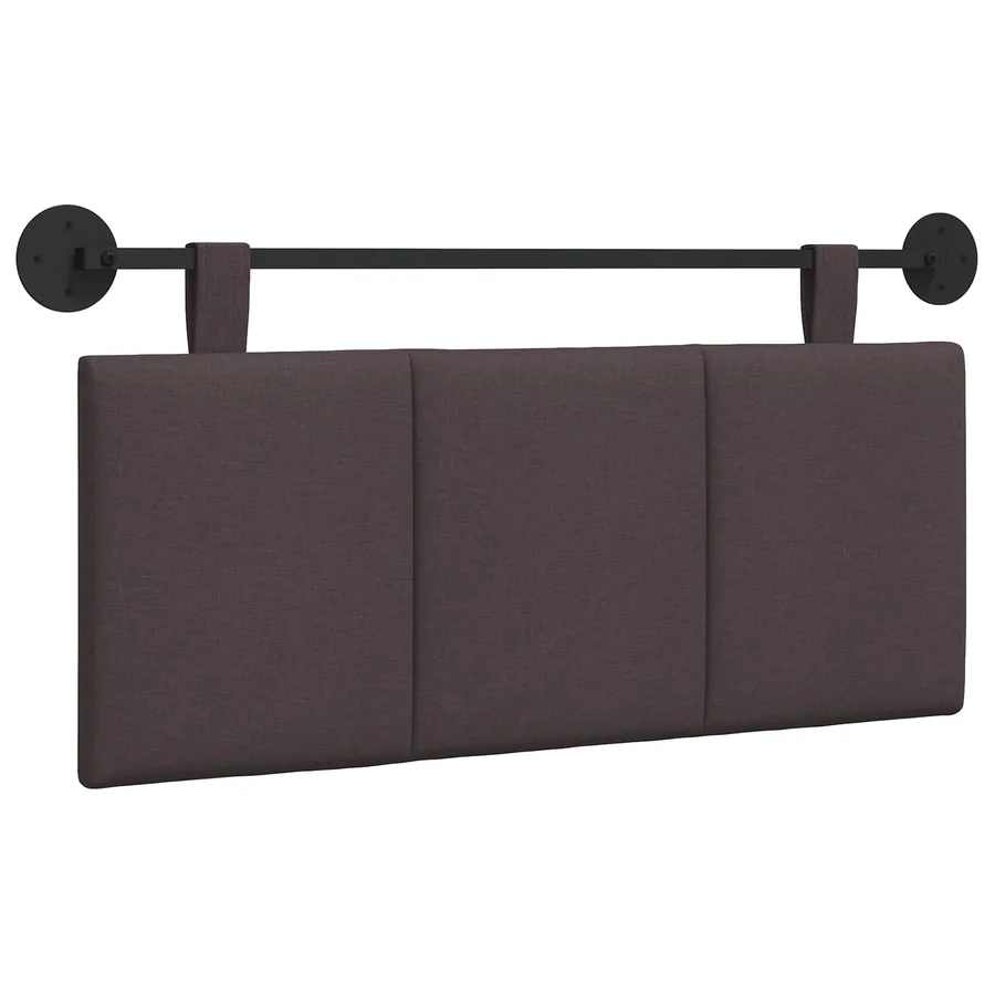 Tête de lit suspendue Marron foncé Tissu - 2