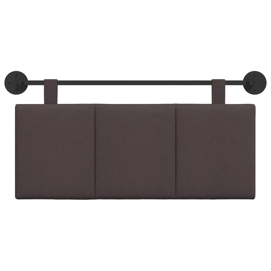 Tête de lit suspendue Marron foncé Tissu - 5