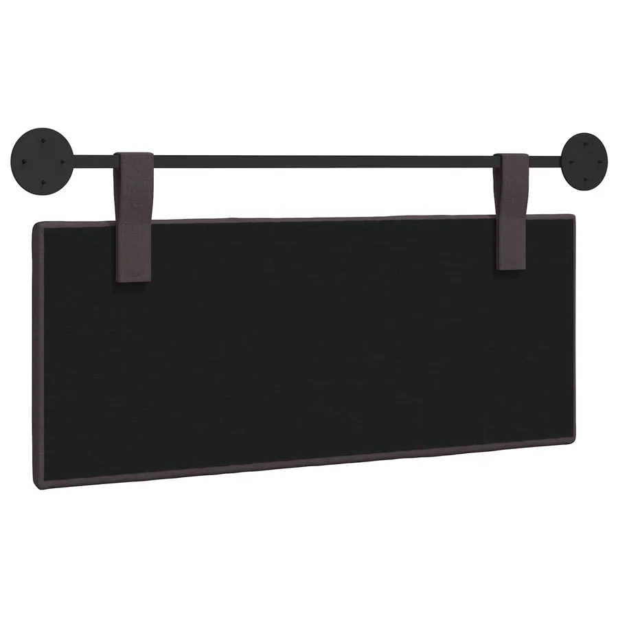 Tête de lit suspendue Marron foncé Tissu - 7