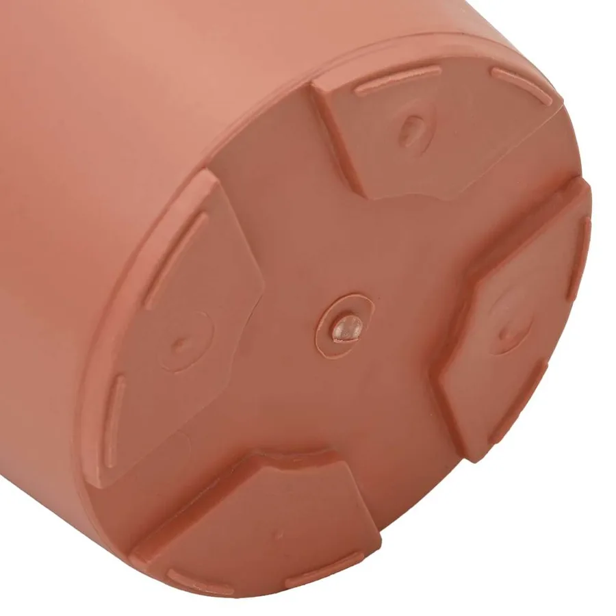 Pot à fleurs rond 6 pcs Rouge brique Ø 12,5 x 10 cm Plastique - 8