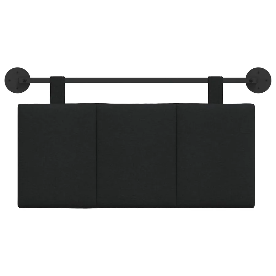 Tête de lit suspendue Noir Tissu - 5