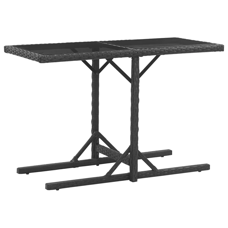 Salon de jardin 3 pcs avec coussins Résine tressée Noir - 3