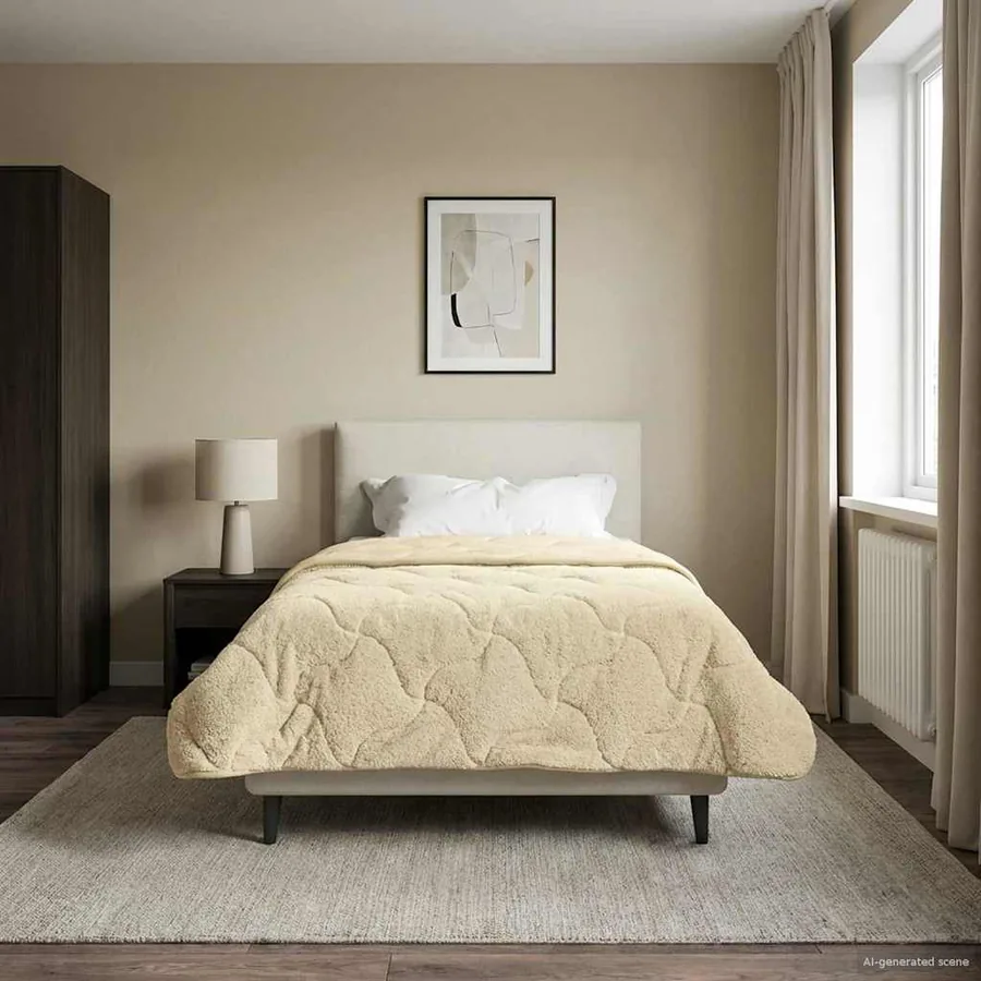 Duvet d'été simple Matelassé Crème 140 x 220 cm