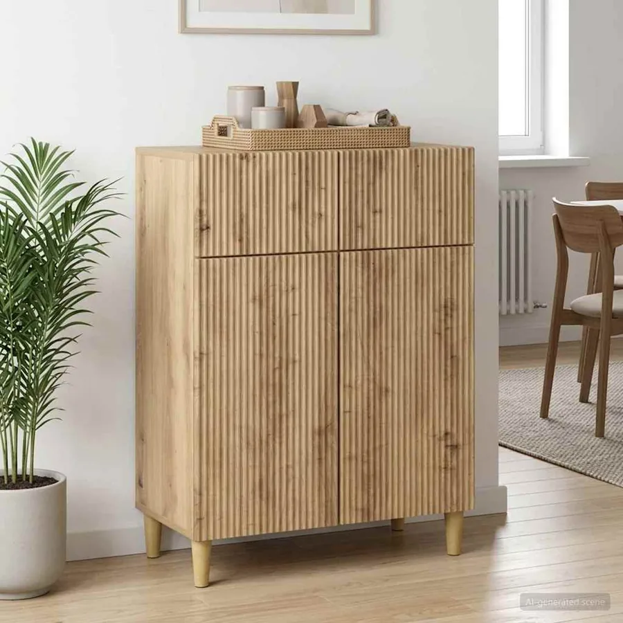 Buffet Chêne artisanal 66 x 34,5 x 90 cm Bois d'ingénierie