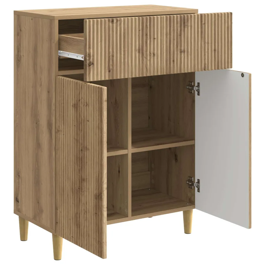 Buffet Chêne artisanal 66 x 34,5 x 90 cm Bois d'ingénierie - 5