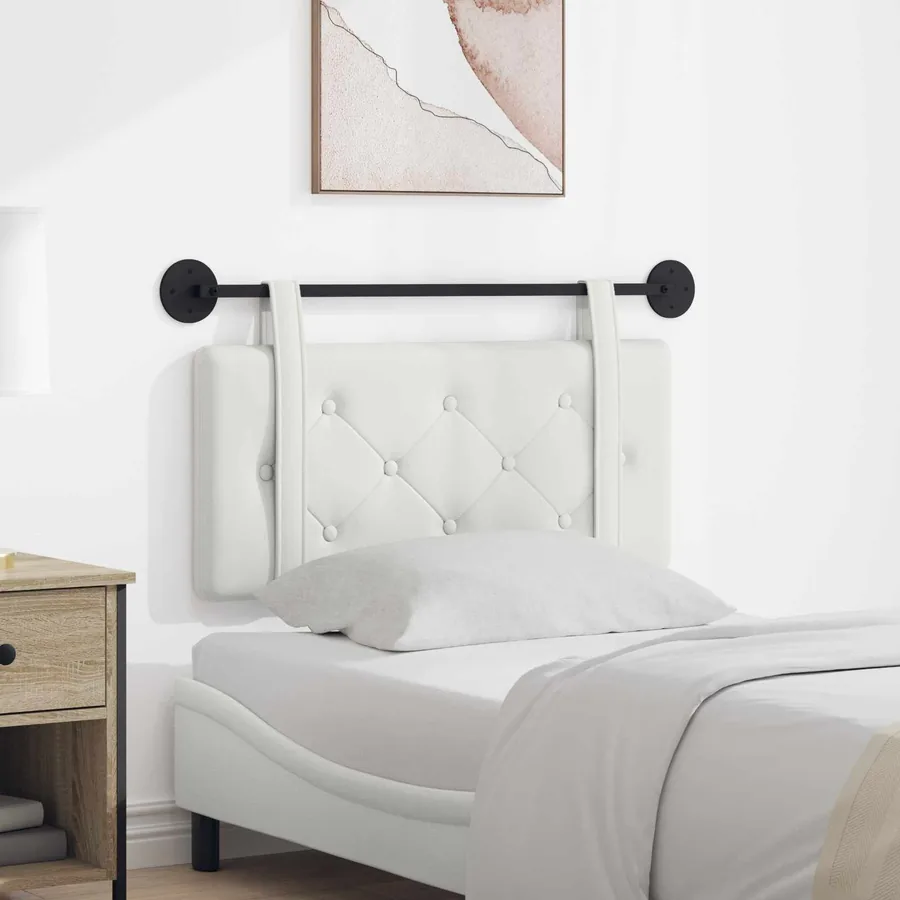 Tête de lit suspendue Blanc Simili cuir