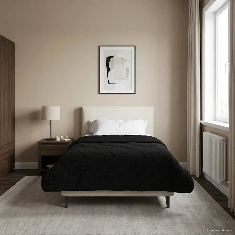 Duvet d'été simple Matelassé Noir 135 x 200 cm - 4