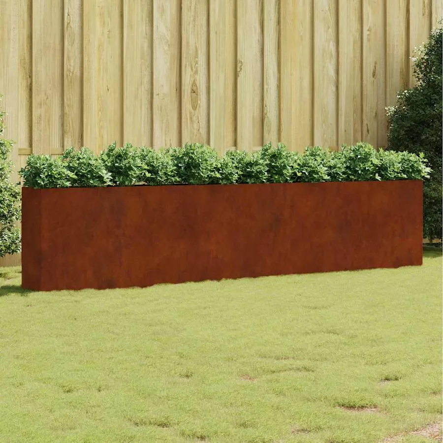Lit surélevé de jardin 360x40x80 cm acier corten