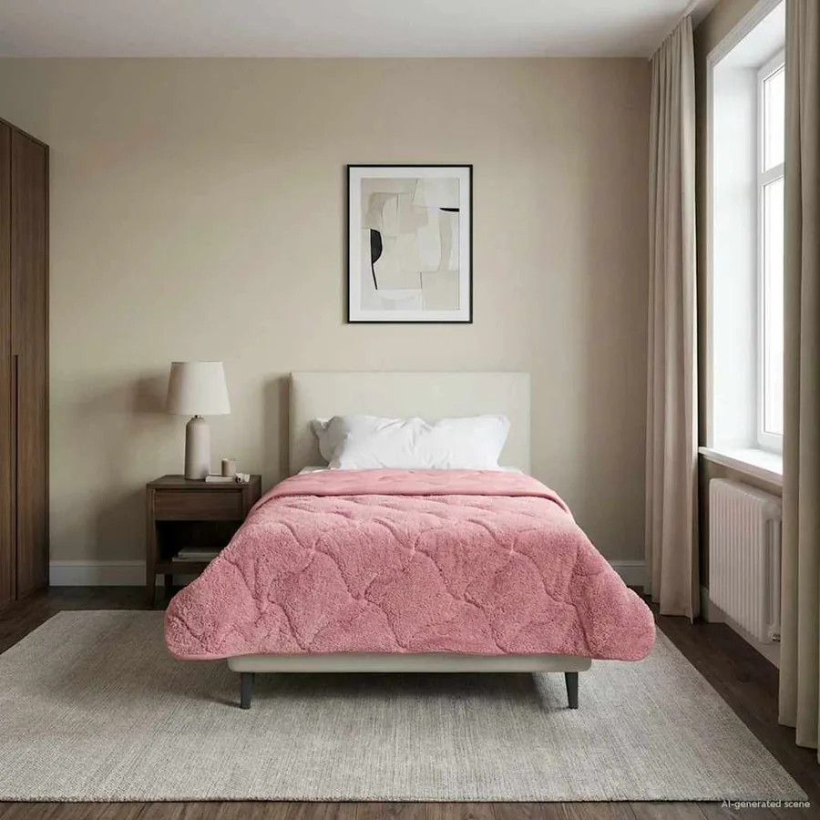 Duvet d'été simple Matelassé Rose 140 x 220 cm