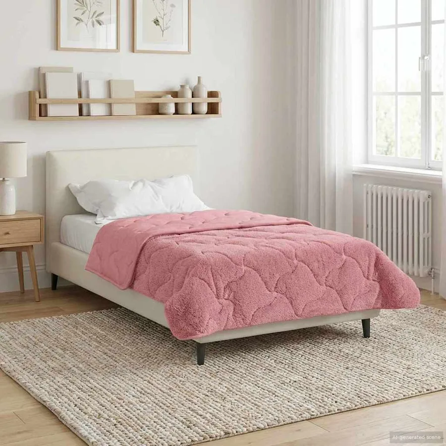 Duvet d'été simple Matelassé Rose 140 x 220 cm - 4