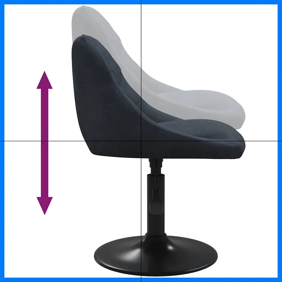 Tabouret de bar Gris foncé Velours - 6