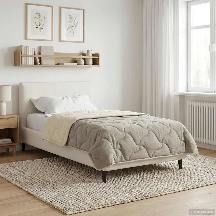Duvet complet toute l'année Matelassé Crème 155 x 220 cm