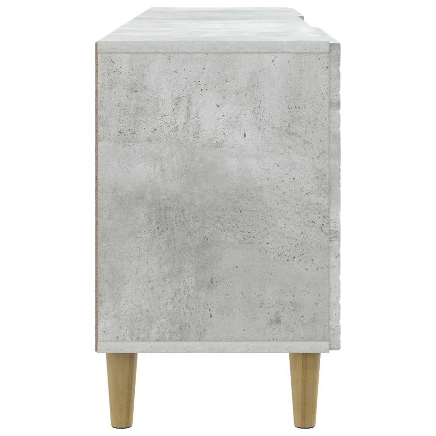 Meuble TV 99 x 34,5 x 50 cm Gris béton Bois d'ingénierie - 6