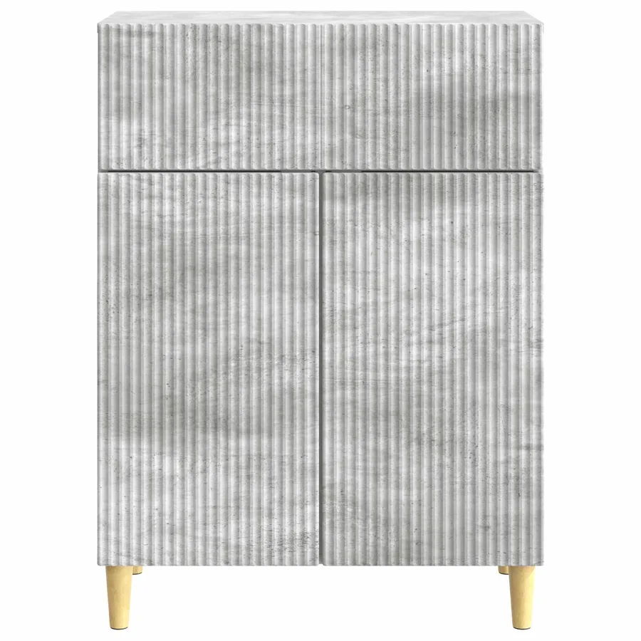 Buffet Gris béton 66 x 34,5 x 90 cm Bois d'ingénierie - 6