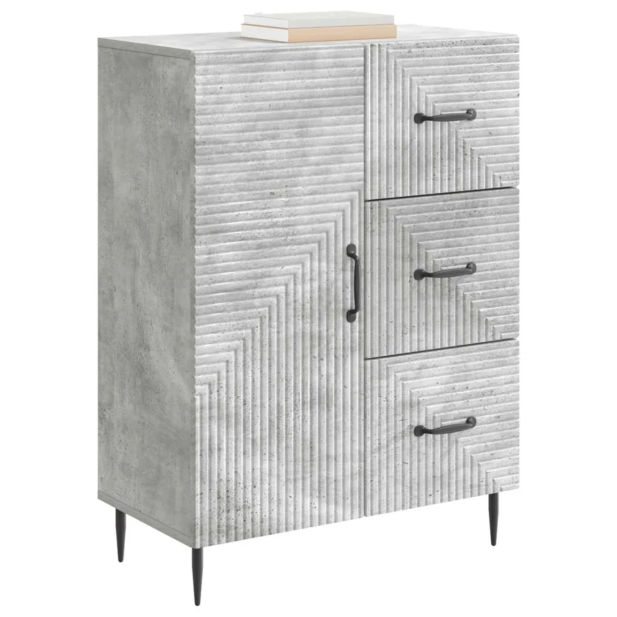 Buffet Gris béton 66 x 34,5 x 89,5 cm Bois d'ingénierie - 3