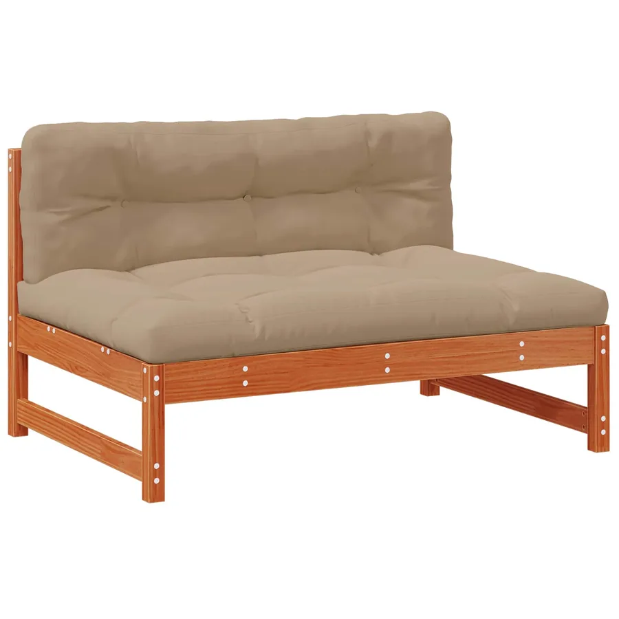 Sofa de jardin milieu Pin massif Brun Ciré - 2