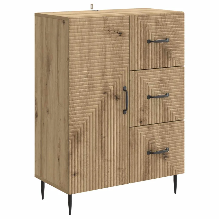 Buffet Chêne artisanal 66 x 34,5 x 89,5 cm Bois d'ingénierie - 2