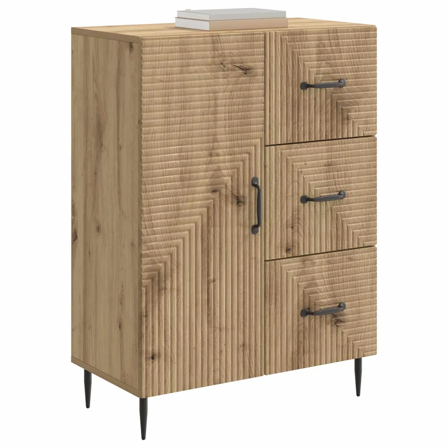 Buffet Chêne artisanal 66 x 34,5 x 89,5 cm Bois d'ingénierie - 3