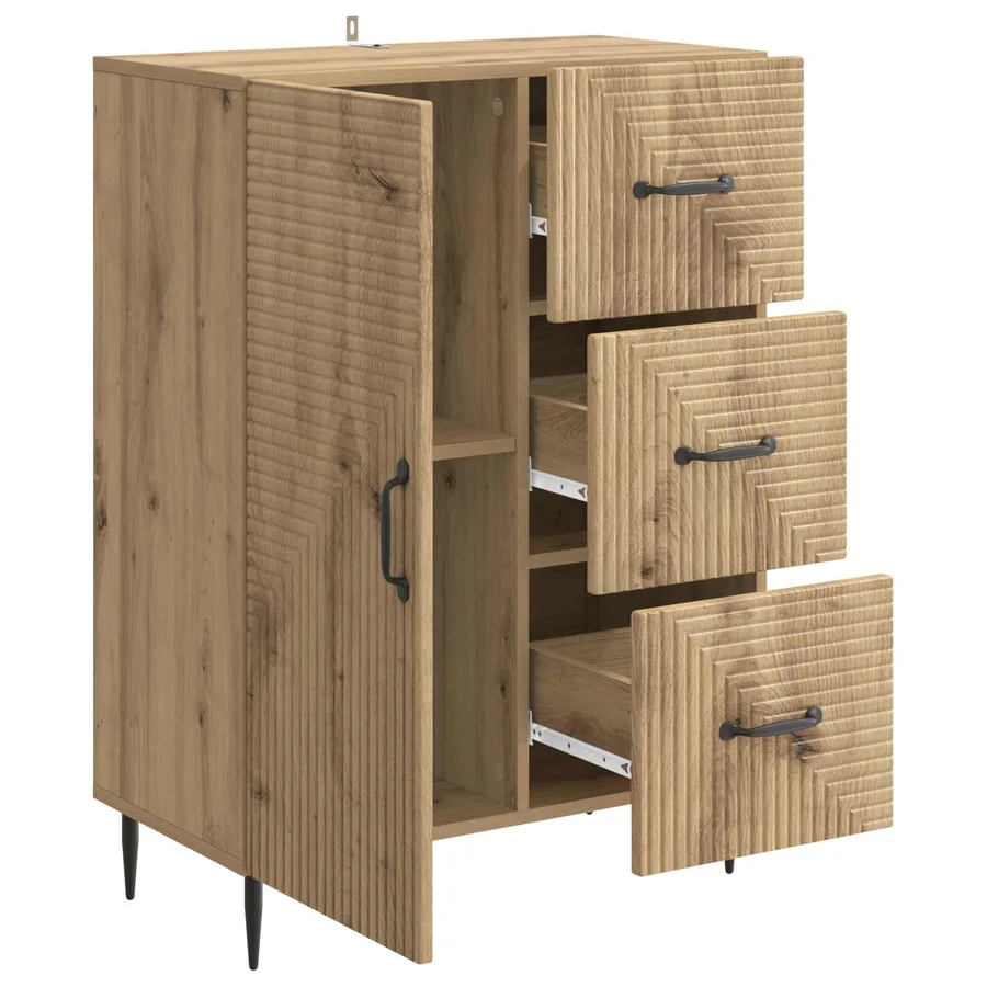 Buffet Chêne artisanal 66 x 34,5 x 89,5 cm Bois d'ingénierie - 5