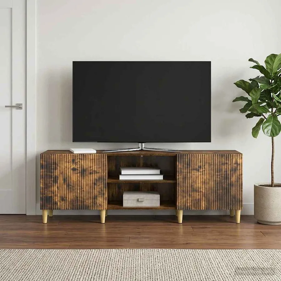 Meuble TV Chêne fumé 150 x 31 x 50 cm Bois d'ingénierie