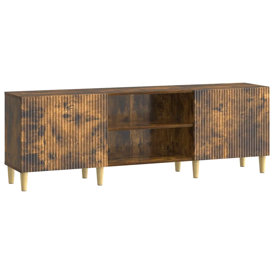 Meuble TV Chêne fumé 150 x 31 x 50 cm Bois d'ingénierie - 2