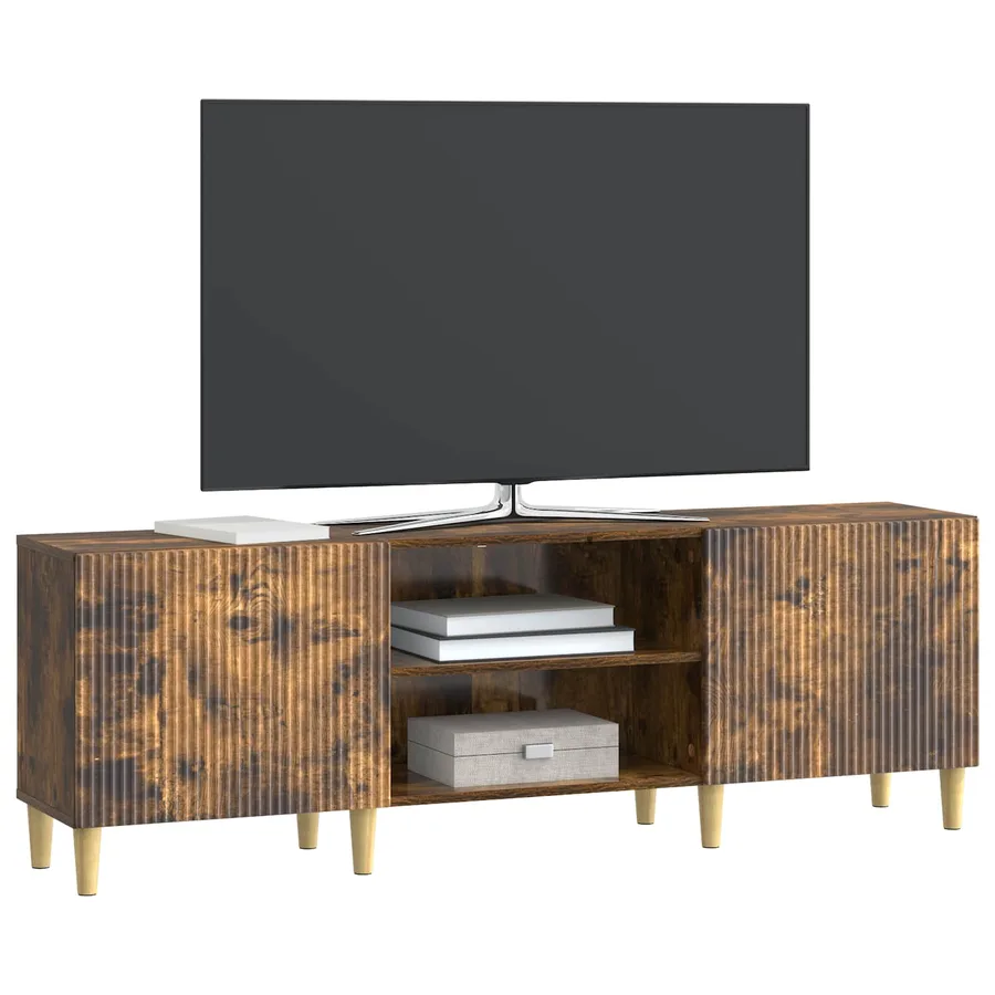 Meuble TV Chêne fumé 150 x 31 x 50 cm Bois d'ingénierie - 3
