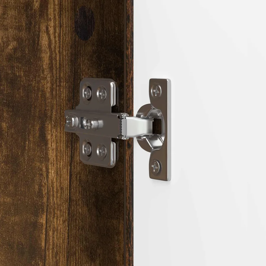 Meuble TV Chêne fumé 150 x 31 x 50 cm Bois d'ingénierie - 9