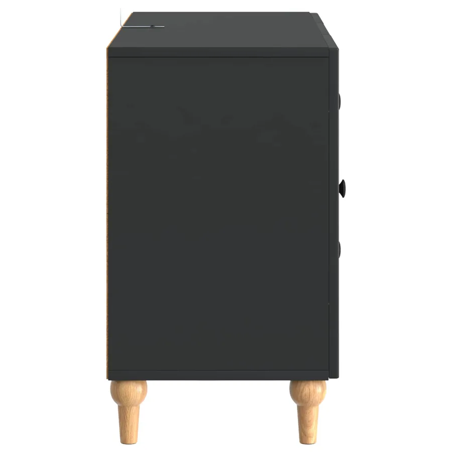 Meuble TV avec tiroir Noir 89 x 34,5 x 60 cm Bois d'ingénierie - 7