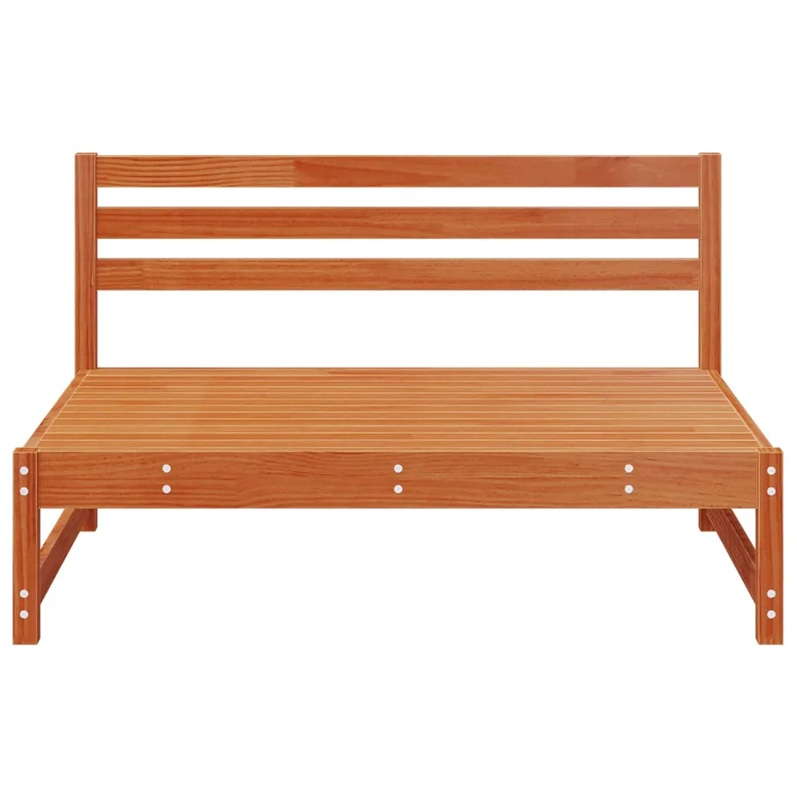 Sofa de jardin milieu Pin massif Brun Ciré 240 x 84 x 70 cm - 4