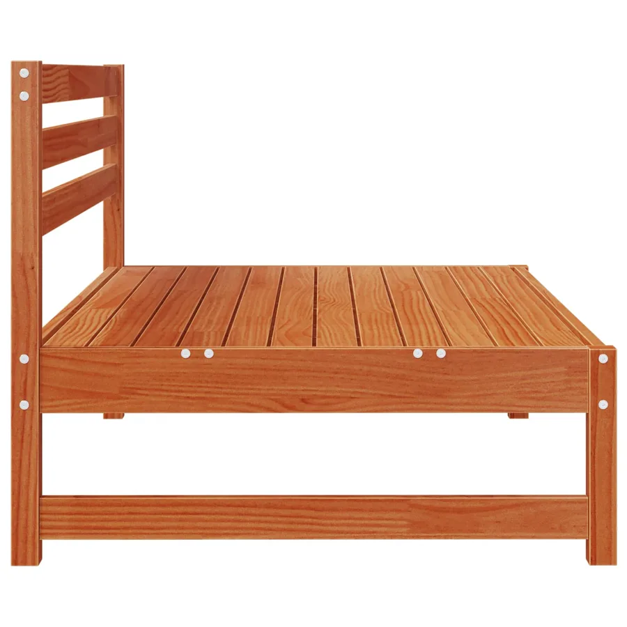 Sofa de jardin milieu Pin massif Brun Ciré 240 x 84 x 70 cm - 5