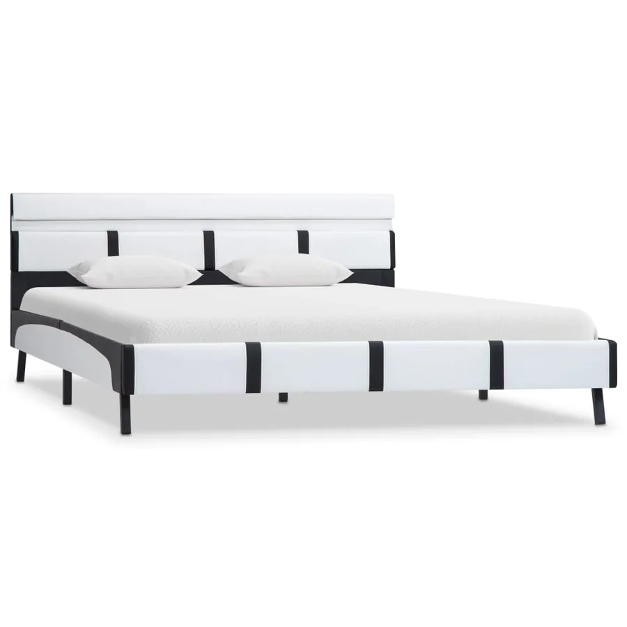 Cadre de lit avec LED sans matelas blanc 160x200 cm - 2