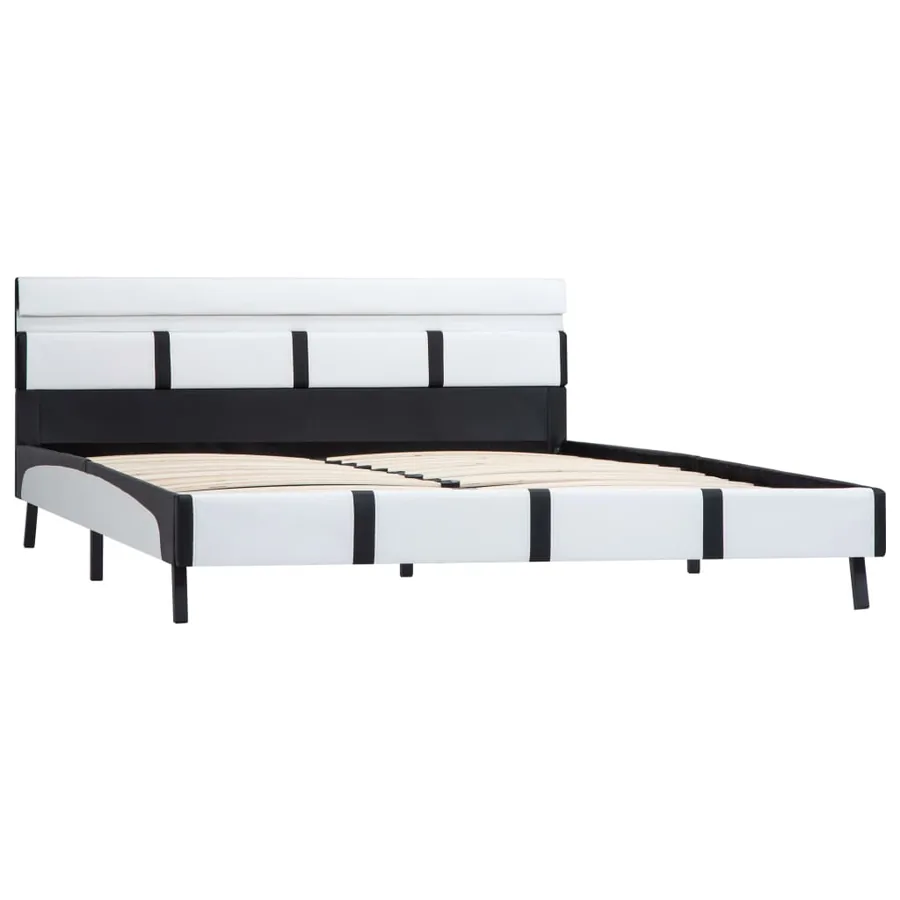 Cadre de lit avec LED sans matelas blanc 160x200 cm - 3