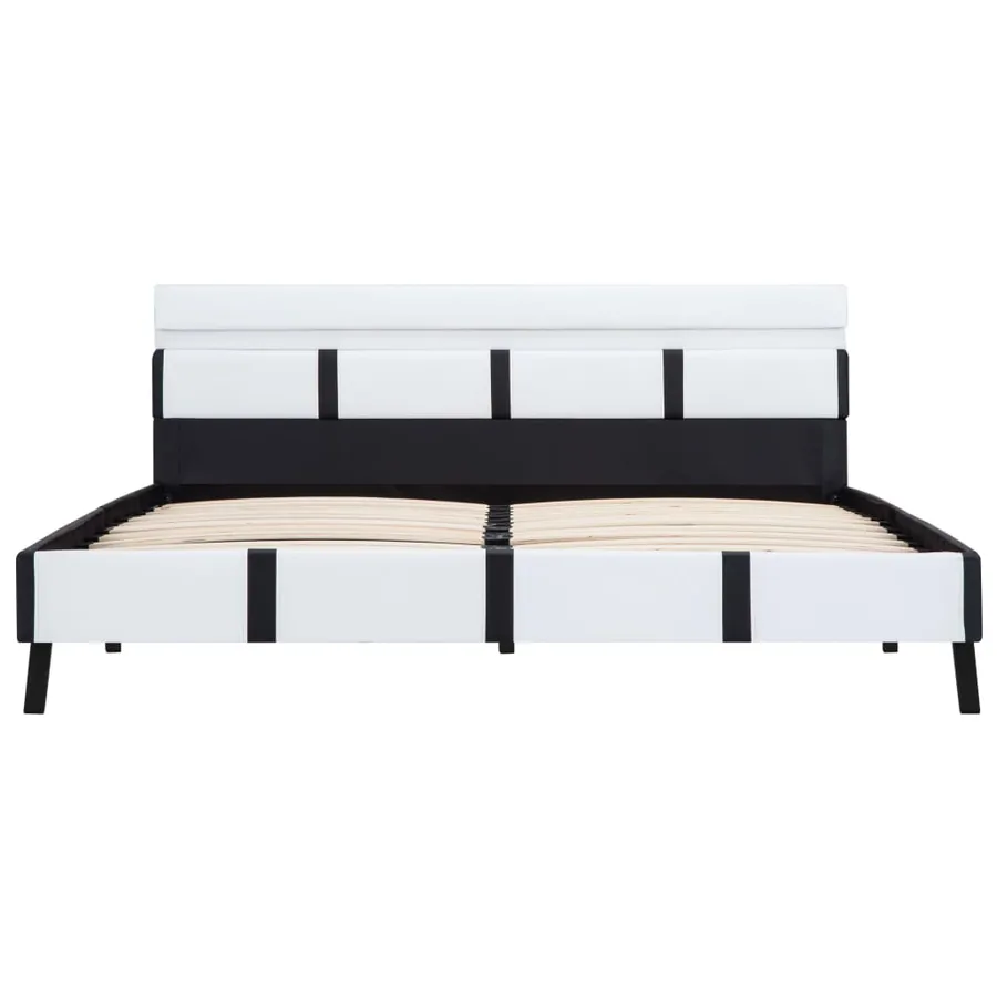 Cadre de lit avec LED sans matelas blanc 160x200 cm - 4