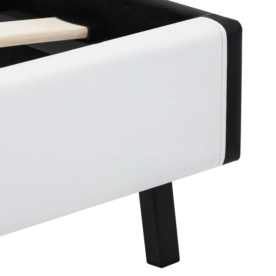 Cadre de lit avec LED sans matelas blanc 160x200 cm - 7