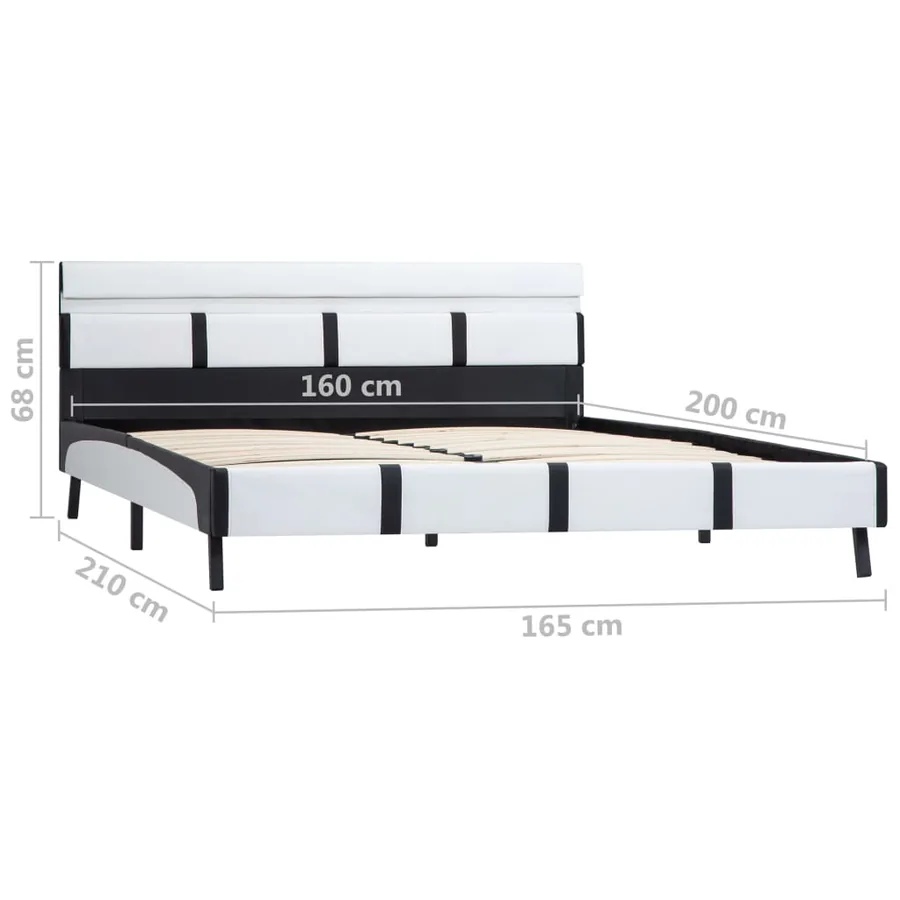 Cadre de lit avec LED sans matelas blanc 160x200 cm - 9