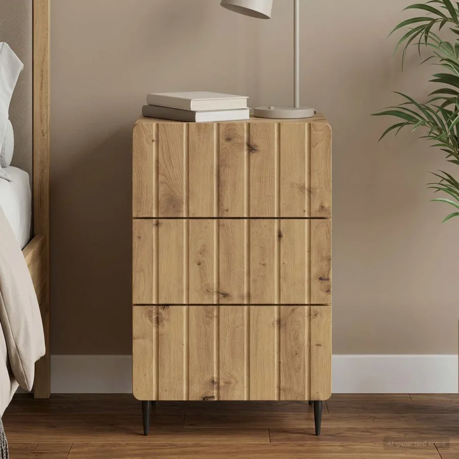 Cabinet de chevet Chêne artisanal 43 x 41 x 68 cm
