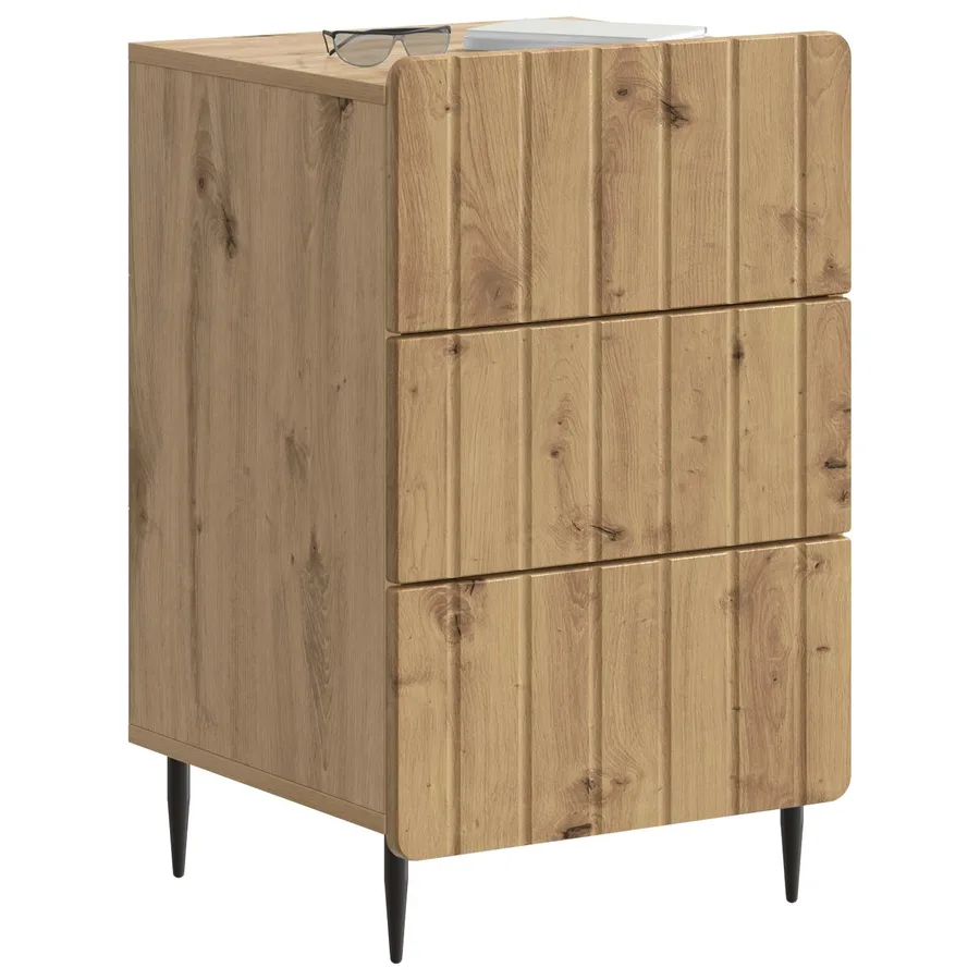 Cabinet de chevet Chêne artisanal 43 x 41 x 68 cm - 3