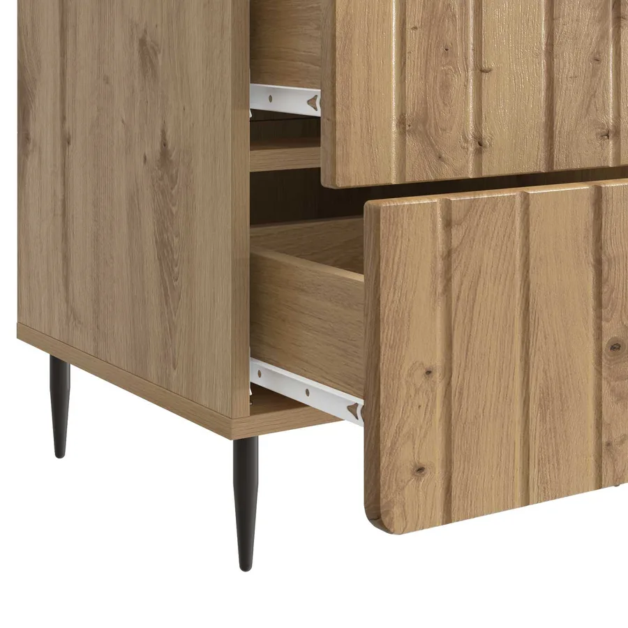 Cabinet de chevet Chêne artisanal 43 x 41 x 68 cm - 9