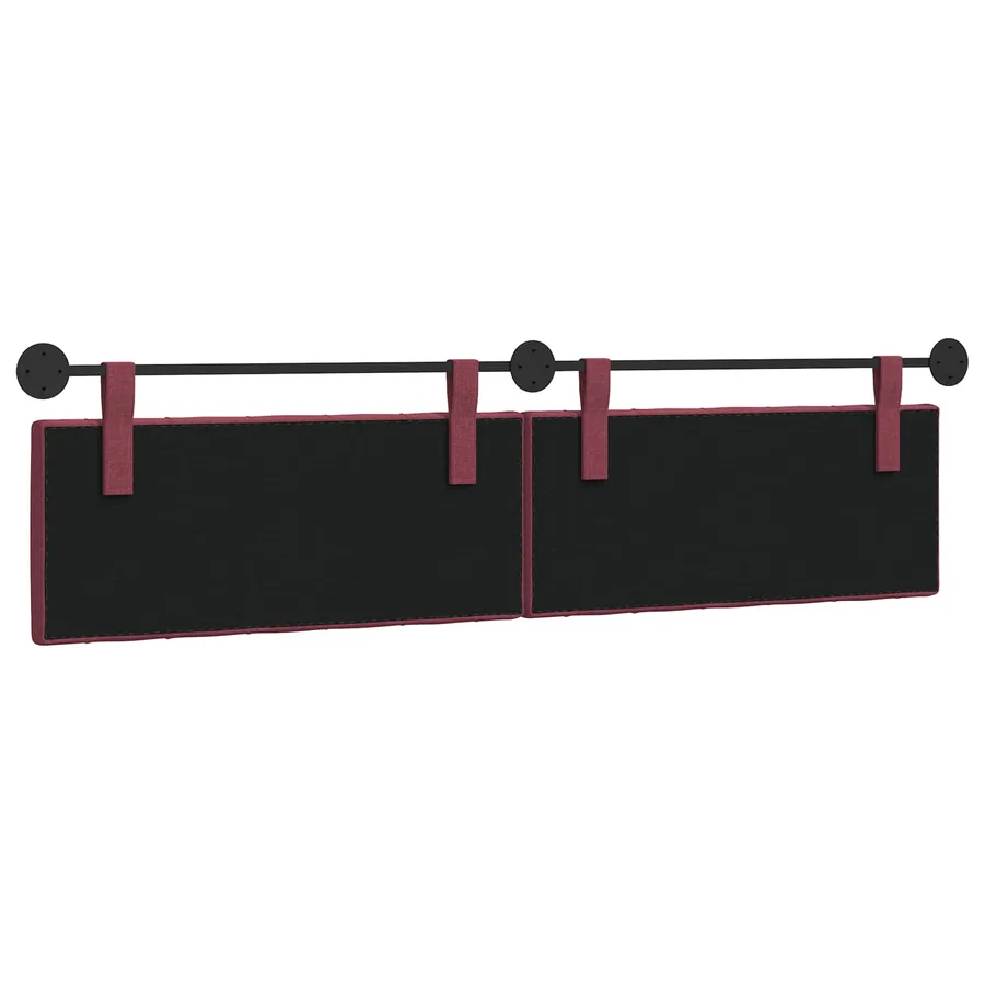 Tête de lit suspendue Bordeaux Tissu - 7
