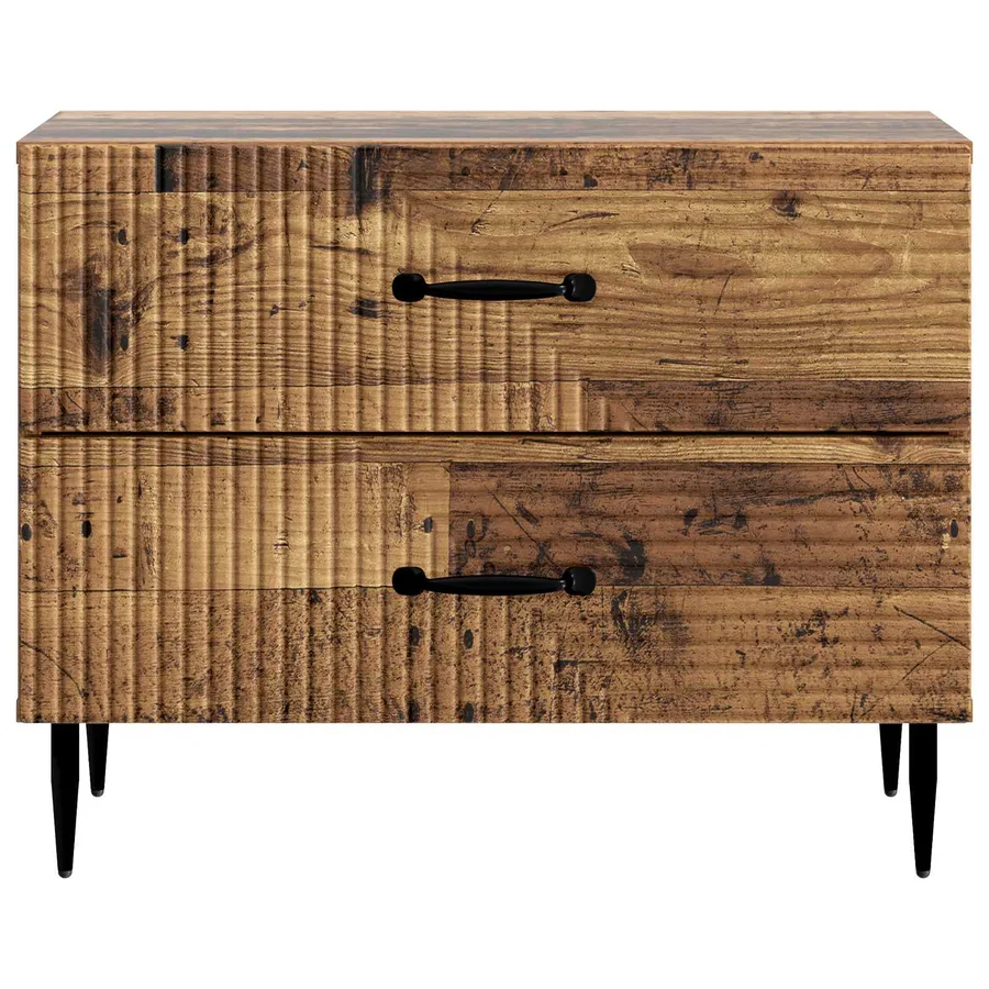 Cabinet de chevet avec tiroir Bois ancien 62 x 34,5 x 47,5 cm - 5
