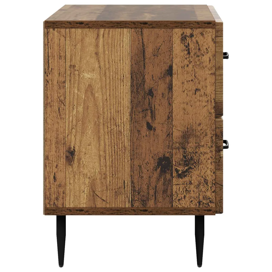 Cabinet de chevet avec tiroir Bois ancien 62 x 34,5 x 47,5 cm - 6